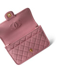 CHANEL Pink 22K Pink Caviar Quilted School Memory Top Handle Flap Aged Gold Hardware - Redeluxe