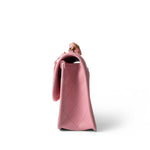 CHANEL Pink 22K Pink Caviar Quilted School Memory Top Handle Flap Aged Gold Hardware - Redeluxe