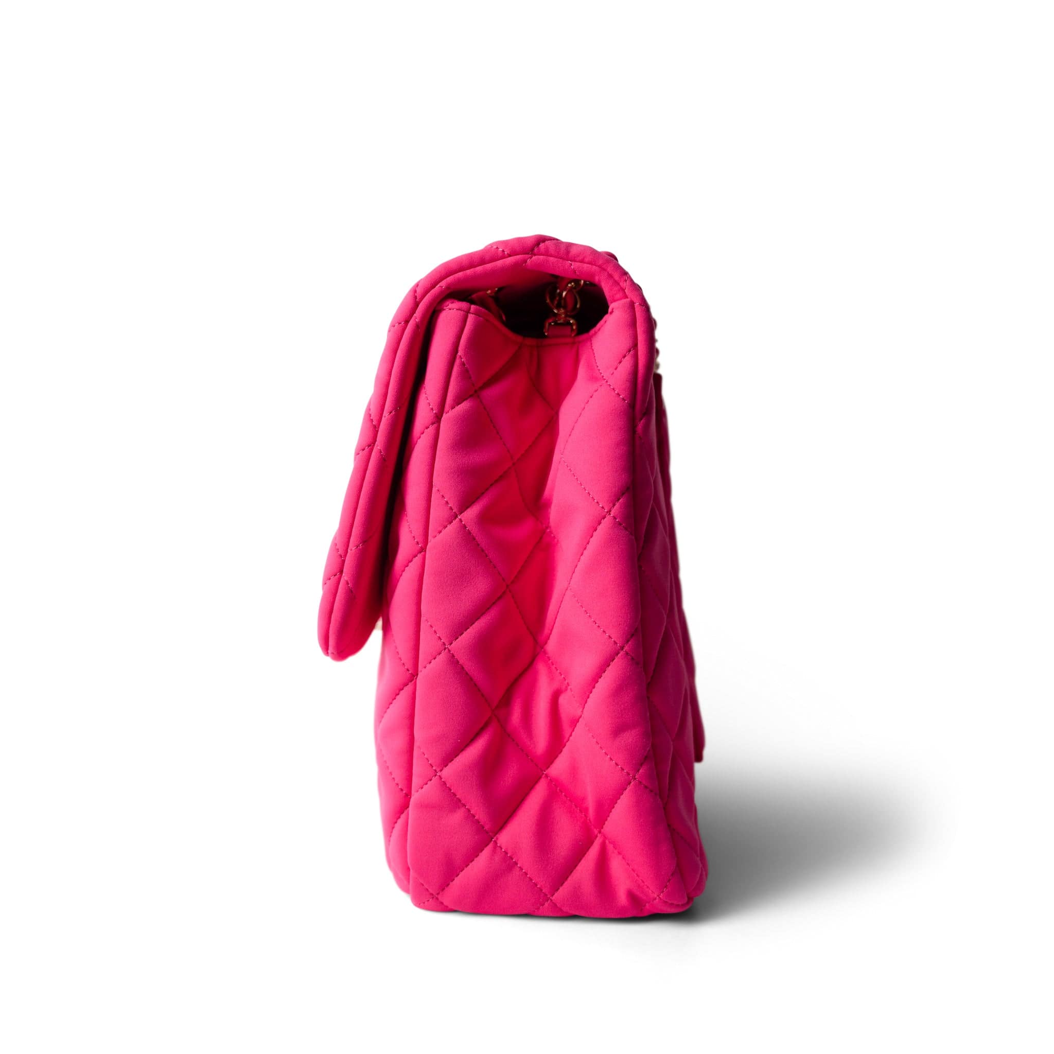Pink Jersey Quilted XXL Jumbo Single Flap Light Gold
