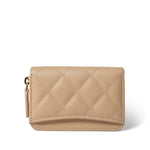 CHANEL Pouch Purse Beige Beige Caviar Quilted Zip Coin Purse - Redeluxe