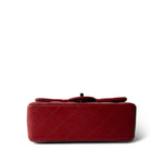 CHANEL Red Caviar Quilted Mini Rectangular Flap Silver Hardware - Redeluxe