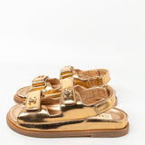 CHANEL Sandals Chanel Dad Sandals - Metallic Gold - Redeluxe
