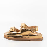 CHANEL Sandals Chanel Dad Sandals - Metallic Gold - Redeluxe