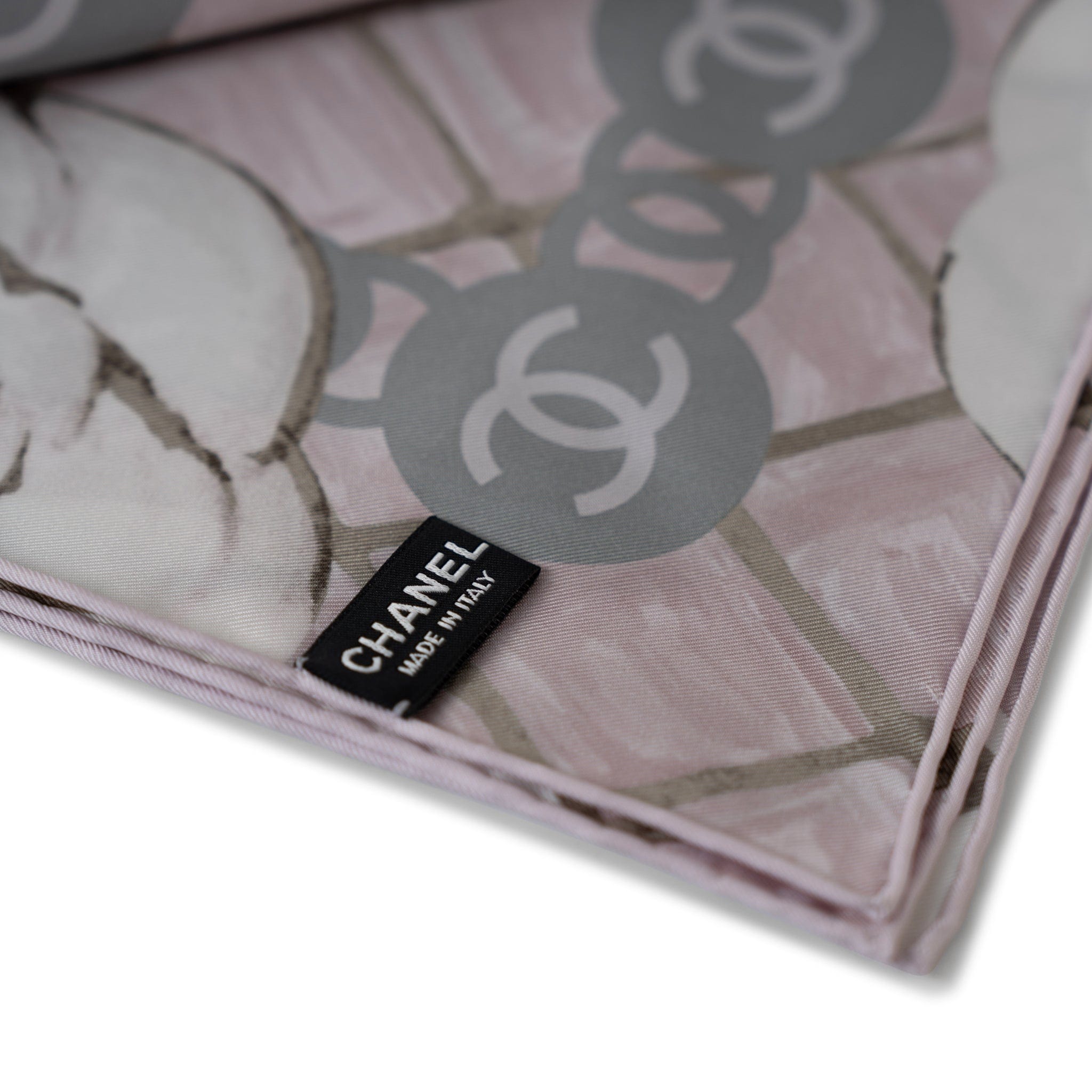 CHANEL SILKSCARF　MADE IN ITALY Chanel Silk Scarf: Iconic Bags & Accessories