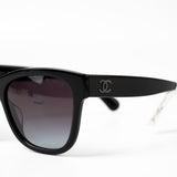 CHANEL Sunglasses Black Black CC Sunglasses 5380-A - Redeluxe