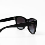 CHANEL Sunglasses Black Black CC Sunglasses 5380-A - Redeluxe