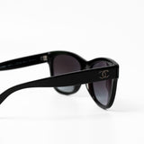 CHANEL Sunglasses Black Black CC Sunglasses 5380-A - Redeluxe
