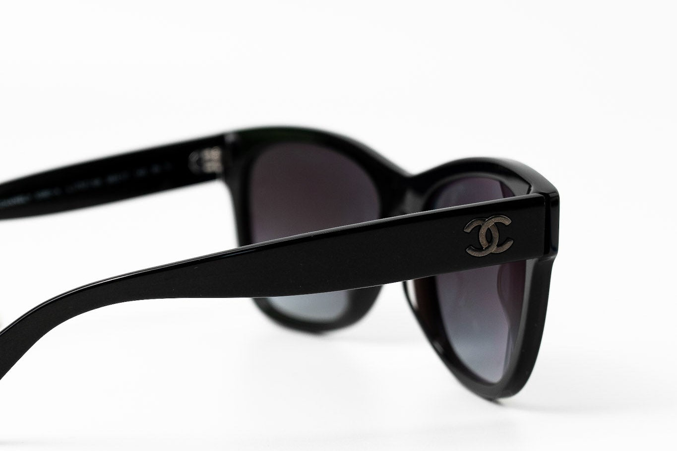 CHANEL Sunglasses Black Black CC Sunglasses 5380-A - Redeluxe