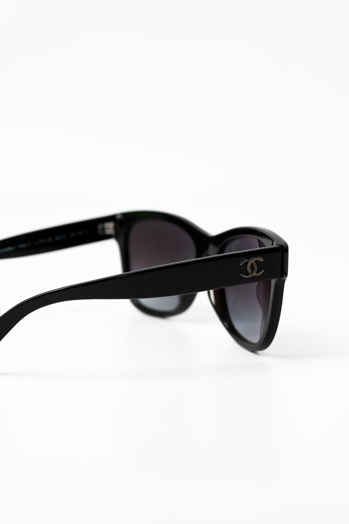 CHANEL Sunglasses Black Black CC Sunglasses 5380-A - Redeluxe