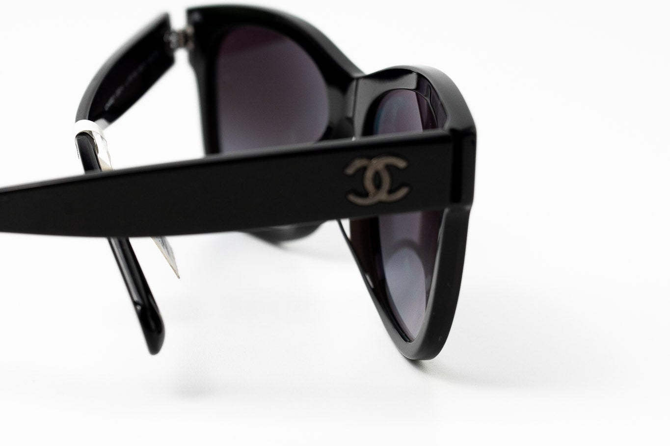 CHANEL Sunglasses Black Black CC Sunglasses 5380-A - Redeluxe