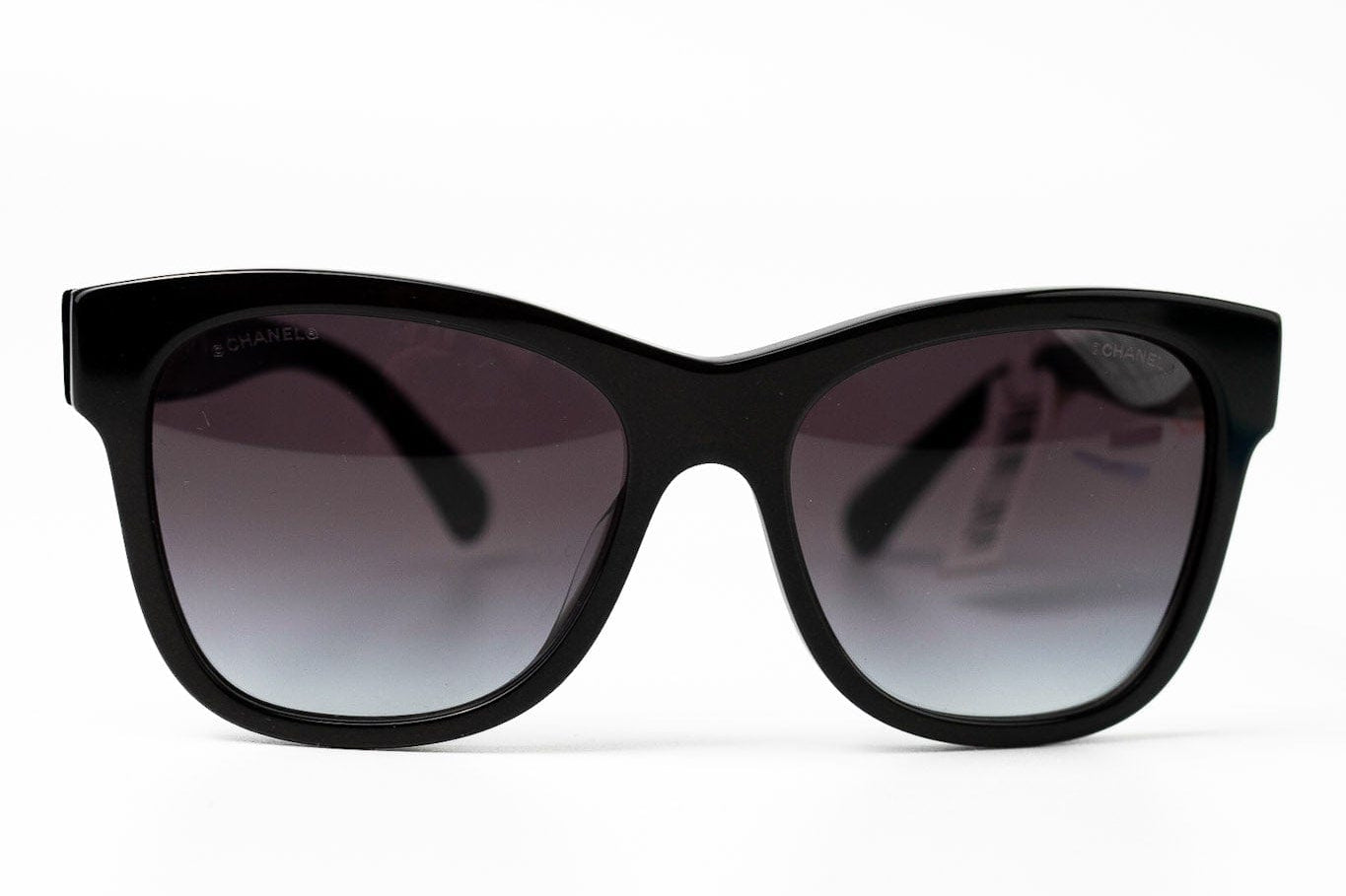 CHANEL Sunglasses Black Black CC Sunglasses 5380-A - Redeluxe