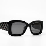 CHANEL Sunglasses Black Black CC Sunglasses 5483-A gold cc - Redeluxe