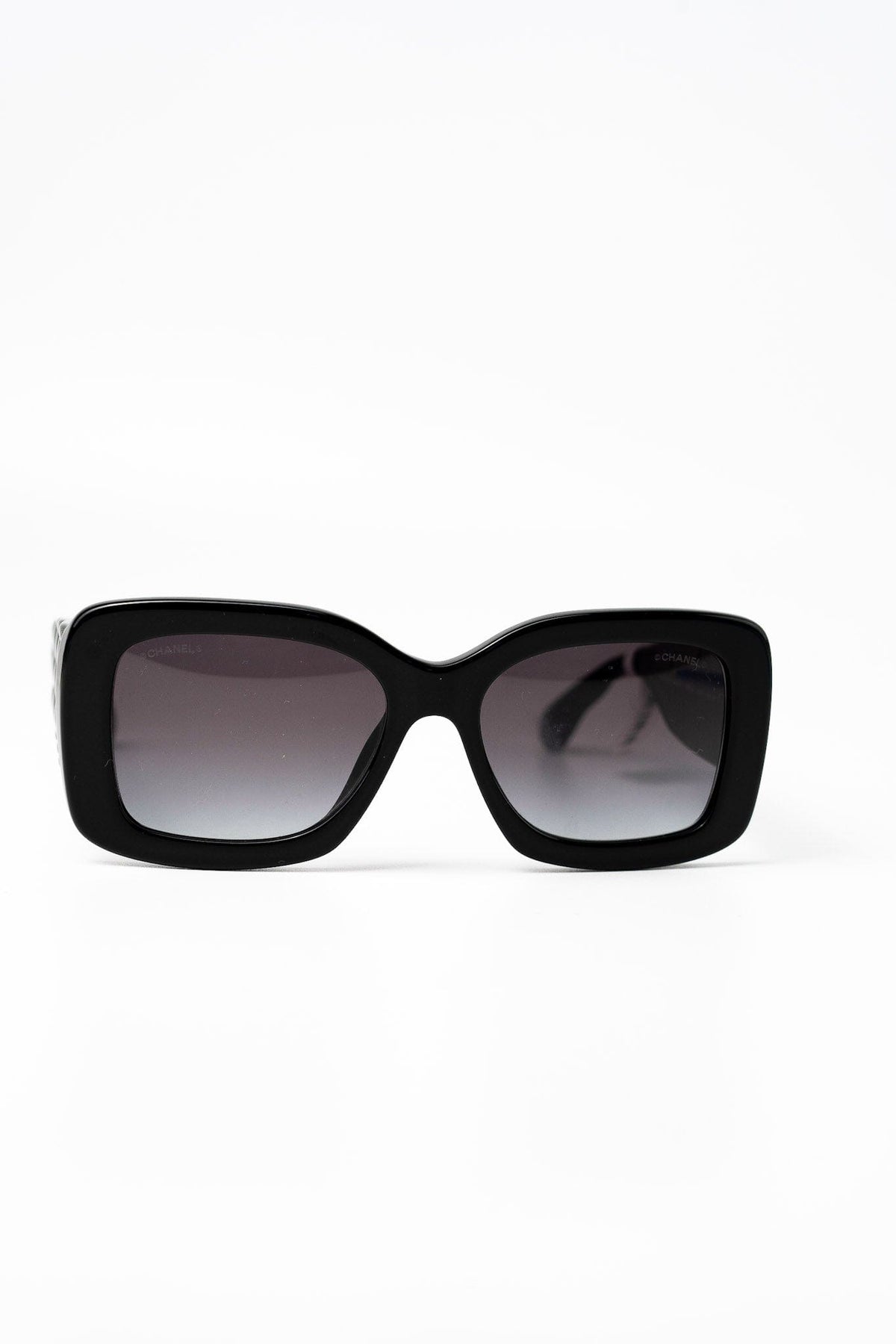 CHANEL Sunglasses Black Black CC Sunglasses 5483-A - Redeluxe