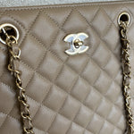 CHANEL Tote 22A Dark Beige Caviar Quilted Shopping tote Large LGHW - Redeluxe