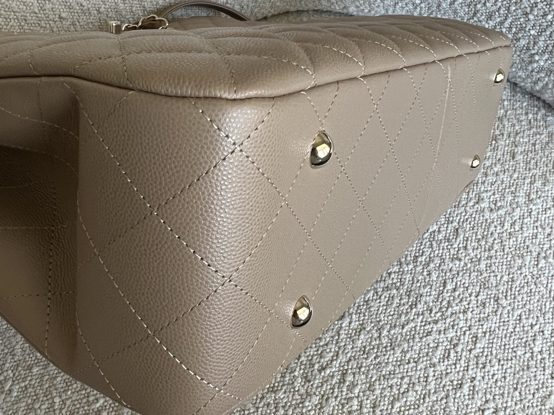 CHANEL Tote 22A Dark Beige Caviar Quilted Shopping tote Large LGHW - Redeluxe