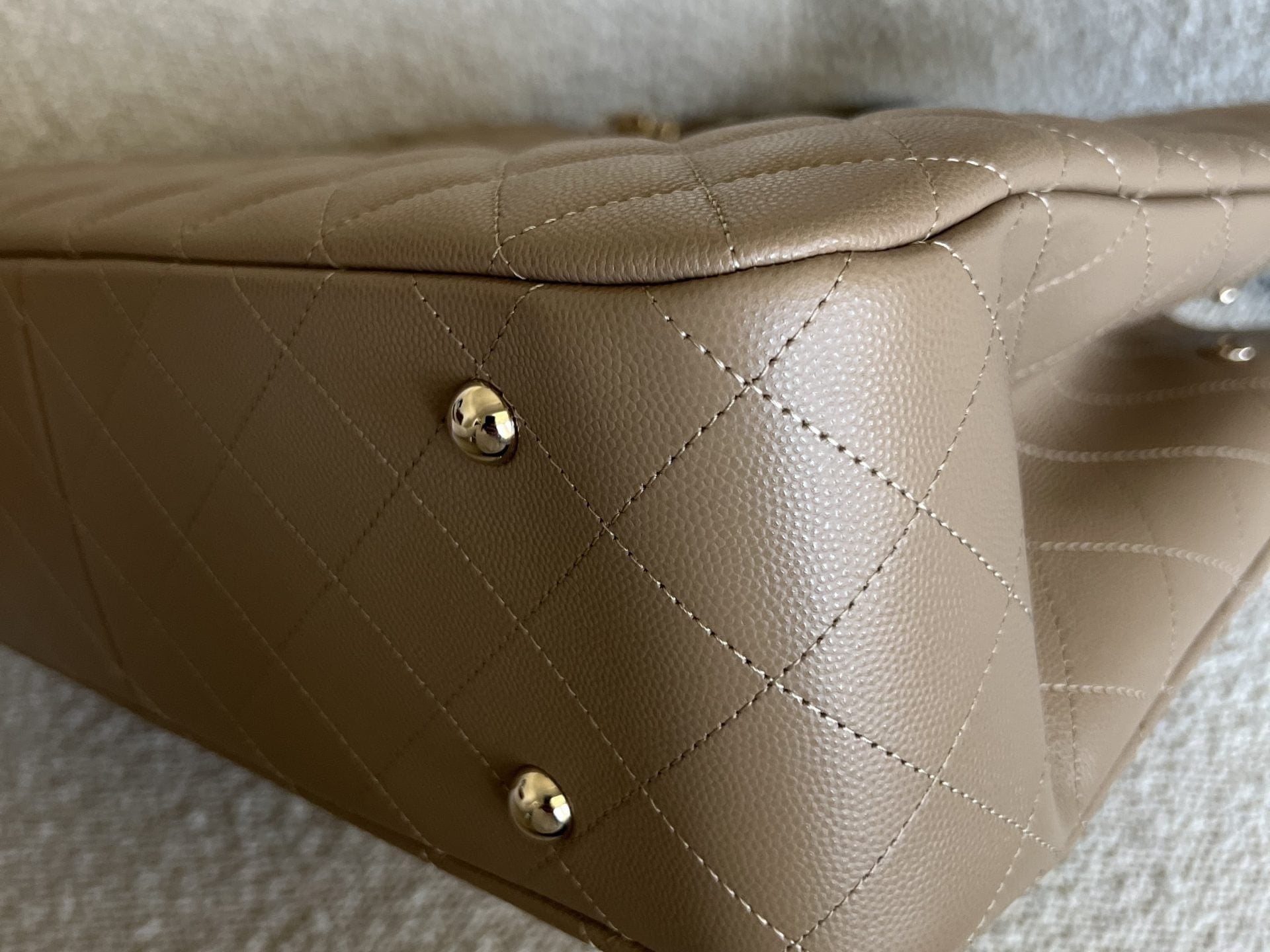 CHANEL Tote 22A Dark Beige Caviar Quilted Shopping tote Large LGHW - Redeluxe