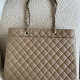 CHANEL Tote 22A Dark Beige Caviar Quilted Shopping tote Large LGHW - Redeluxe