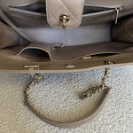 CHANEL Tote 22A Dark Beige Caviar Quilted Shopping tote Large LGHW - Redeluxe