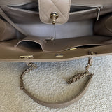 CHANEL Tote 22A Dark Beige Caviar Quilted Shopping tote Large LGHW - Redeluxe