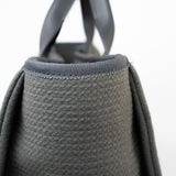 CHANEL Tote 22A Grey Deauville Shopping Tote Small Silver Hardware - Redeluxe
