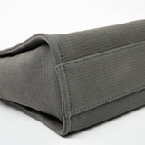 CHANEL Tote 22A Grey Deauville Shopping Tote Small Silver Hardware - Redeluxe