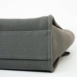 CHANEL Tote 22A Grey Deauville Shopping Tote Small Silver Hardware - Redeluxe