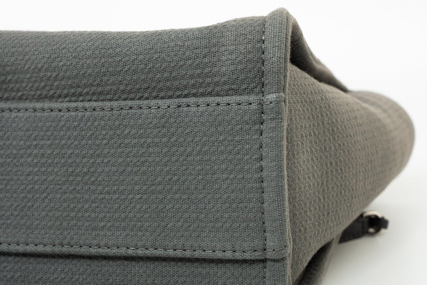 CHANEL Tote 22A Grey Deauville Shopping Tote Small Silver Hardware - Redeluxe
