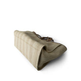 CHANEL Tote Beige Striped Mixed Fibers Large Deauville Tote Beige / Brown - Redeluxe