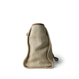 CHANEL Tote Beige Striped Mixed Fibers Large Deauville Tote Beige / Brown - Redeluxe