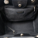 CHANEL Tote Black Caviar Studded Deauville Tote Medium/ Large Light Gold Hardware - Redeluxe