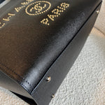 CHANEL Tote Chanel 20P Small/ Medium Deauville Shopping Tote Studded LGHW - Redeluxe
