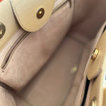 CHANEL Tote CHANEL LIGHT BEIGE MEDIUM DEAUVILLE SHOPPING TOTE STUDDED AGED HARDWARE - Redeluxe
