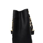 CHANEL Tote Grand Shopping Tote (GST) Black Caviar Quilted Gold Hardware - Redeluxe