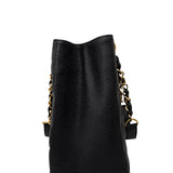 CHANEL Tote Grand Shopping Tote (GST) Black Caviar Quilted Gold Hardware - Redeluxe