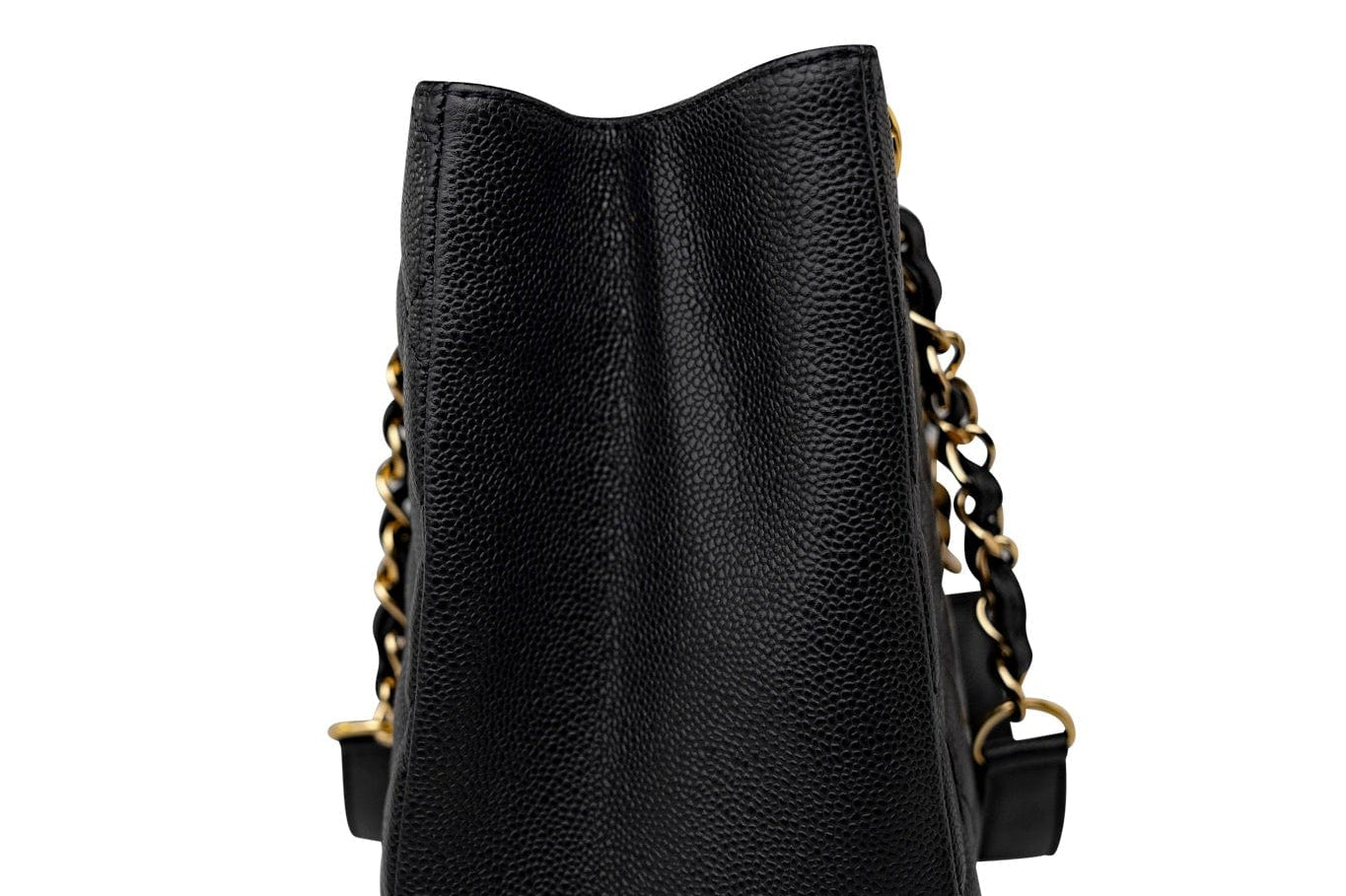 CHANEL Tote Grand Shopping Tote (GST) Black Caviar Quilted Gold Hardware - Redeluxe