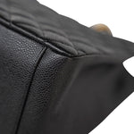 CHANEL Tote Grand Shopping Tote (GST) Black Caviar Quilted Gold Hardware - Redeluxe