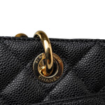 CHANEL Tote Grand Shopping Tote (GST) Black Caviar Quilted Gold Hardware - Redeluxe