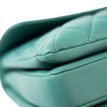 CHANEL Tote Green Trendy CC Green Lambskin Quilted Light Gold Hardware - Redeluxe