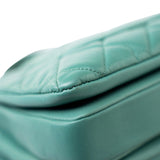 CHANEL Tote Green Trendy CC Green Lambskin Quilted Light Gold Hardware - Redeluxe