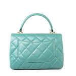 CHANEL Tote Green Trendy CC Green Lambskin Quilted Light Gold Hardware - Redeluxe
