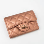 CHANEL Wallet 21A Copper (Rose Gold) 2.55 Flap Card Holder - Redeluxe