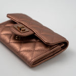 CHANEL Wallet 21A Copper (Rose Gold) 2.55 Flap Card Holder - Redeluxe