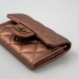 CHANEL Wallet 21A Copper (Rose Gold) 2.55 Flap Card Holder - Redeluxe