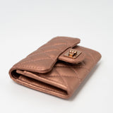 CHANEL Wallet 21A Copper (Rose Gold) 2.55 Flap Card Holder - Redeluxe