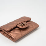 CHANEL Wallet 21A Copper (Rose Gold) 2.55 Flap Card Holder - Redeluxe