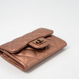 CHANEL Wallet 21A Copper (Rose Gold) 2.55 Flap Card Holder - Redeluxe