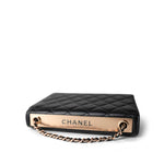 CHANEL Wallet Black Black 22C WOC Trendy CC Rose Gold Hardware - Redeluxe