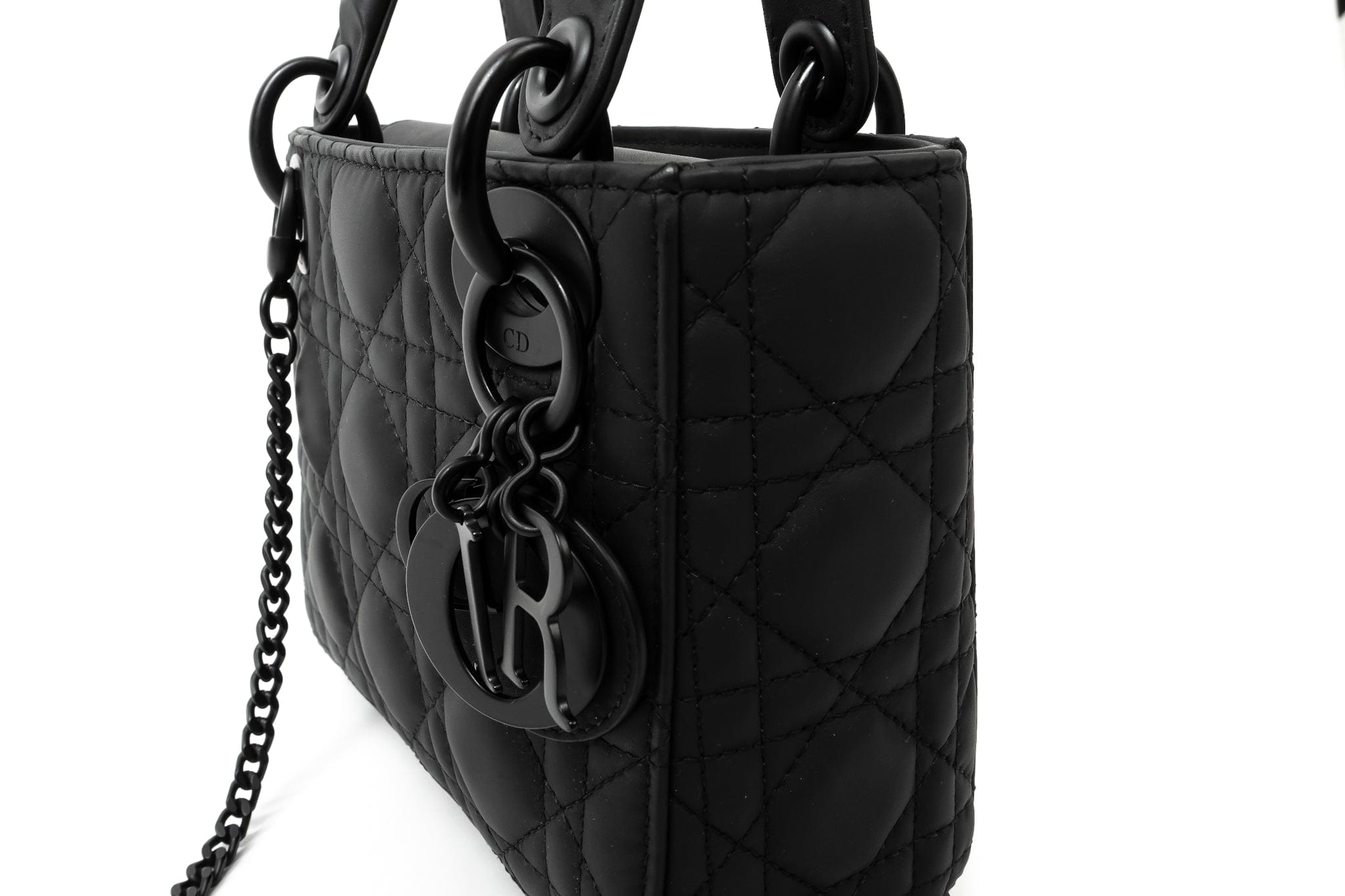 Buy the Exclusive Matte Black Lady Dior Mini | Luxury Pre-Owned