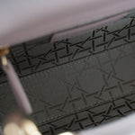 Christian Dior Handbag Christian Dior Mini Lady Dior Lotus Cannage  Pale Lilac Pink Pearlescent Lambskin - Redeluxe