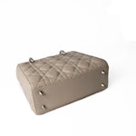 Christian Dior Handbag Small Lady Dior Beige Cannage Lambskin Bag - Redeluxe